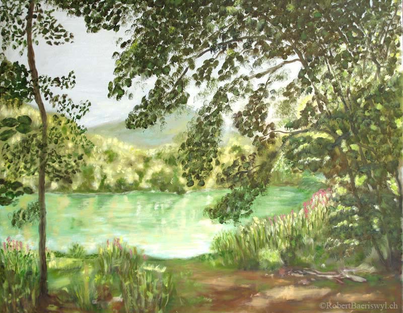 peinture du Doubs dans le Jura