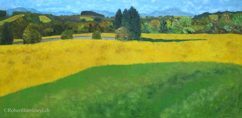 peinture de la campgne autour du cimetière